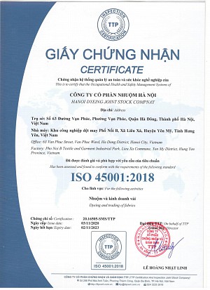 ISO 45001-2018 certification